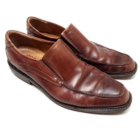 Ecco windsor slip on brown sale
